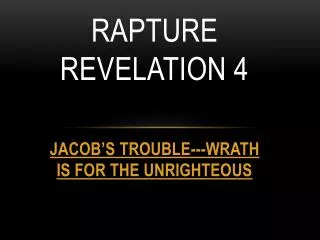 RAPTURE REVELATION 4