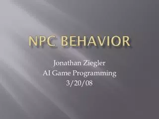 NPC Behavior
