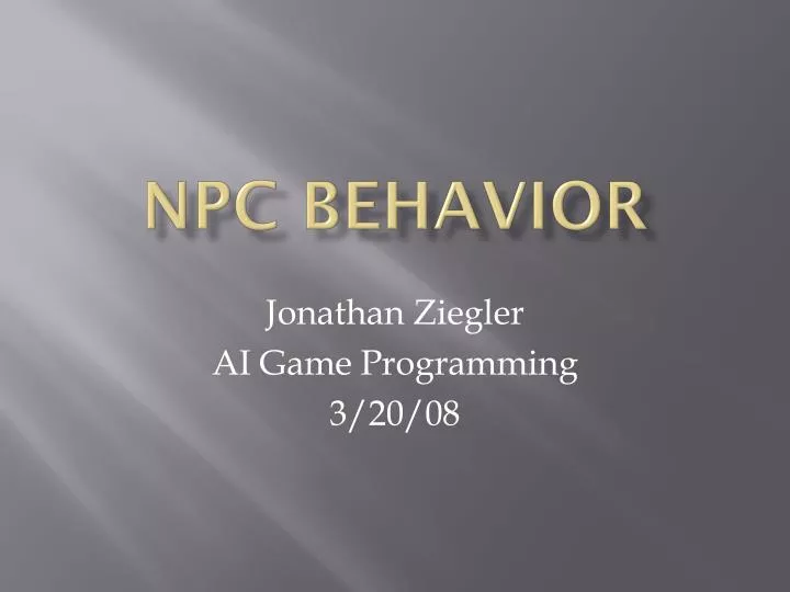 npc behavior
