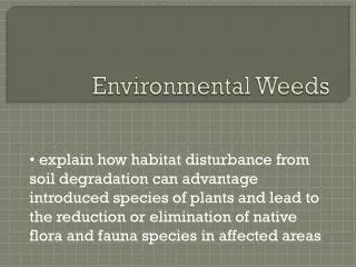 Environmental Weeds