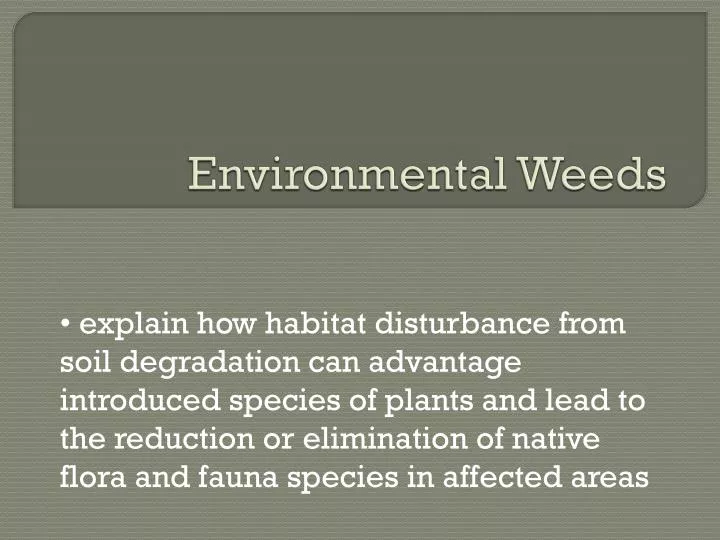 environmental weeds