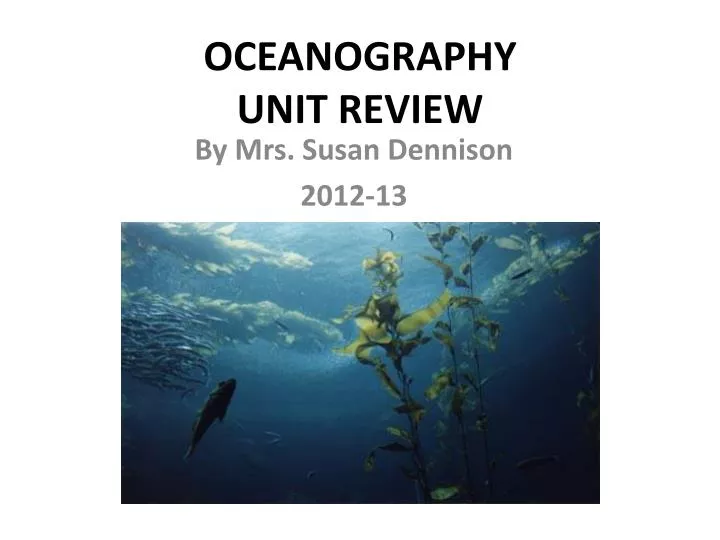 oceanography unit review