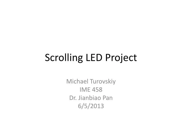 scrolling led project