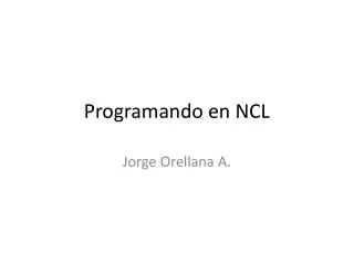 Programando en NCL