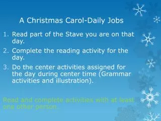 A Christmas Carol-Daily Jobs