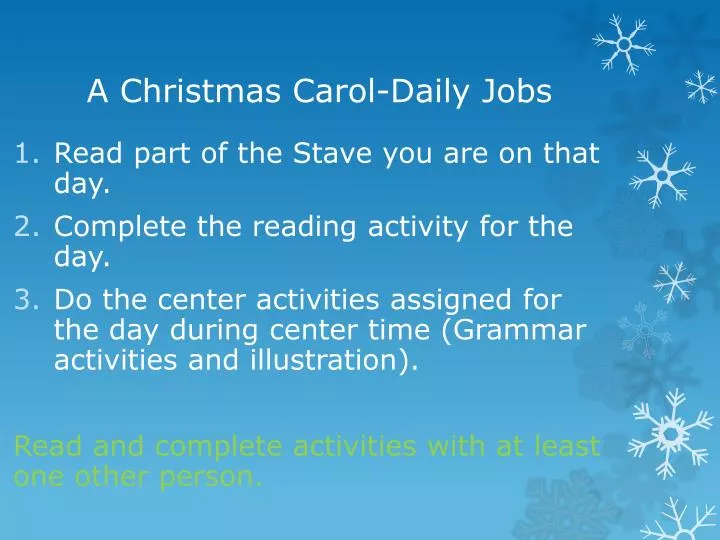 a christmas carol daily jobs