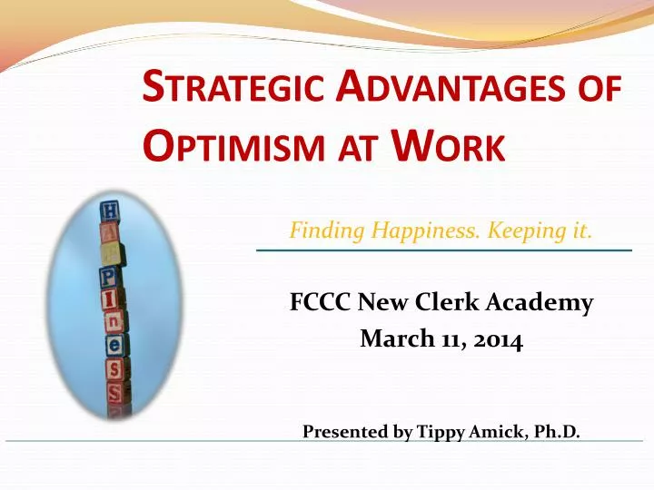 strategic advantages of optimism at work