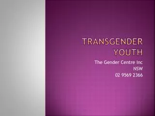Transgender Youth