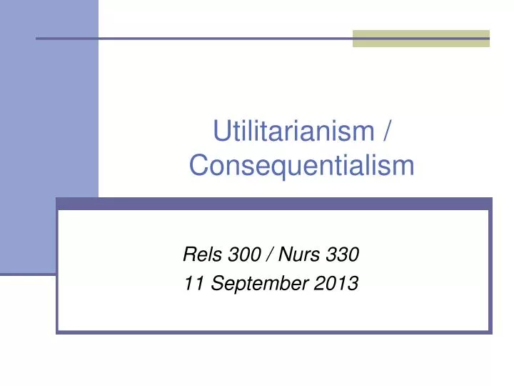 utilitarianism consequentialism