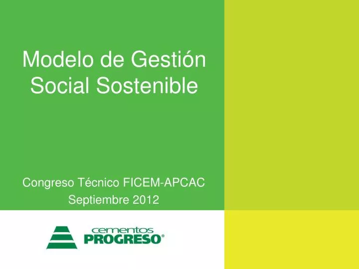 modelo de gesti n social sostenible