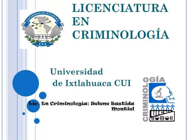 licenciatura en criminolog a