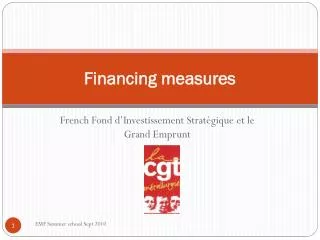 financing measures