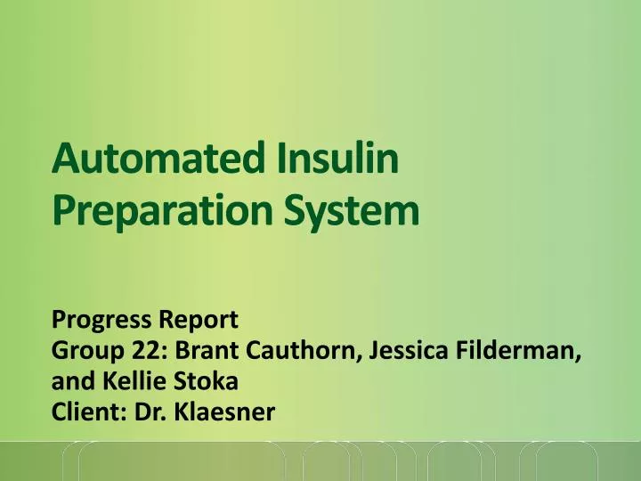 automated insulin preparation system
