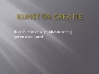 kunst en creatie