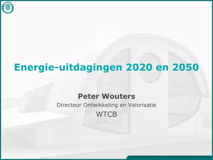 energie uitdagingen 2020 en 2050