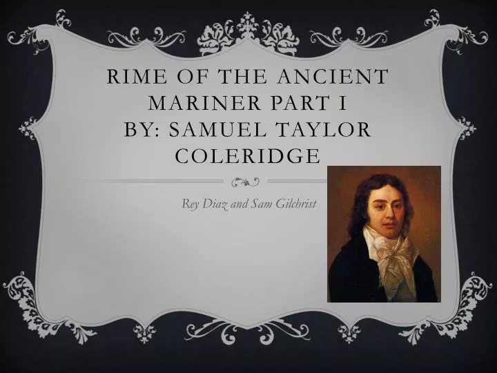 rime of the ancient mariner part i by samuel taylor coleridge