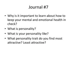 Journal #7