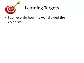 Learning Targets