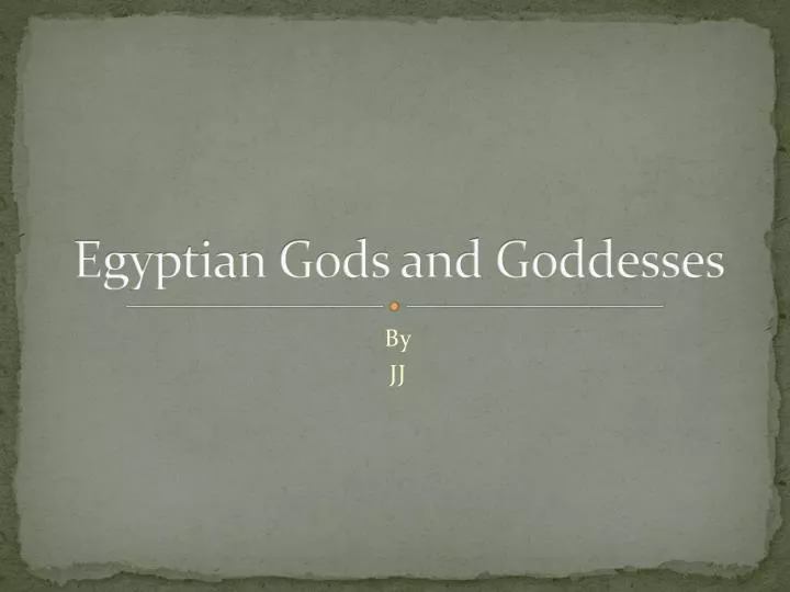 egyptian gods and goddesses