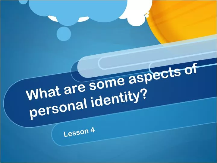 what are some aspects of personal identity
