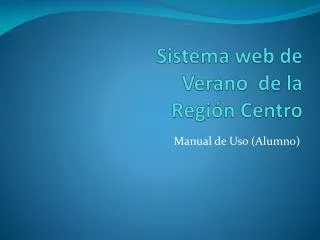 sistema web de verano de la regi n centro