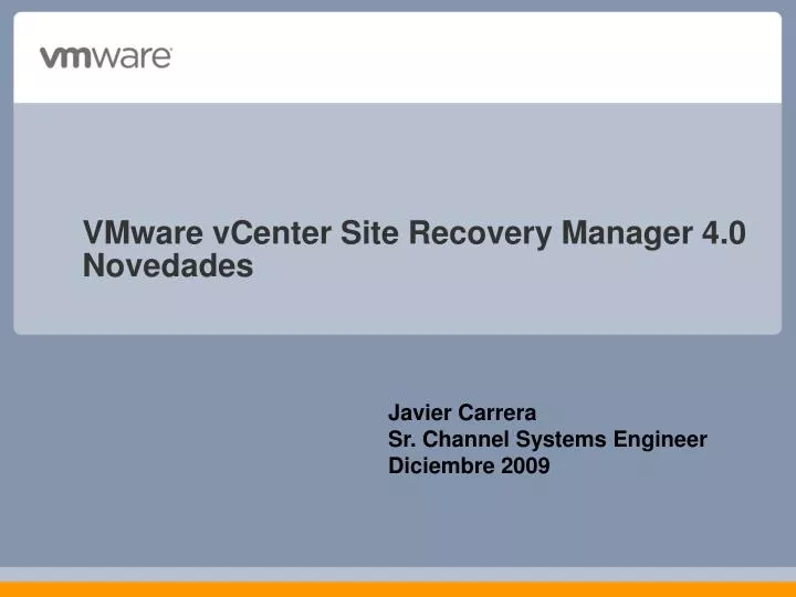 vmware vcenter site recovery manager 4 0 novedades