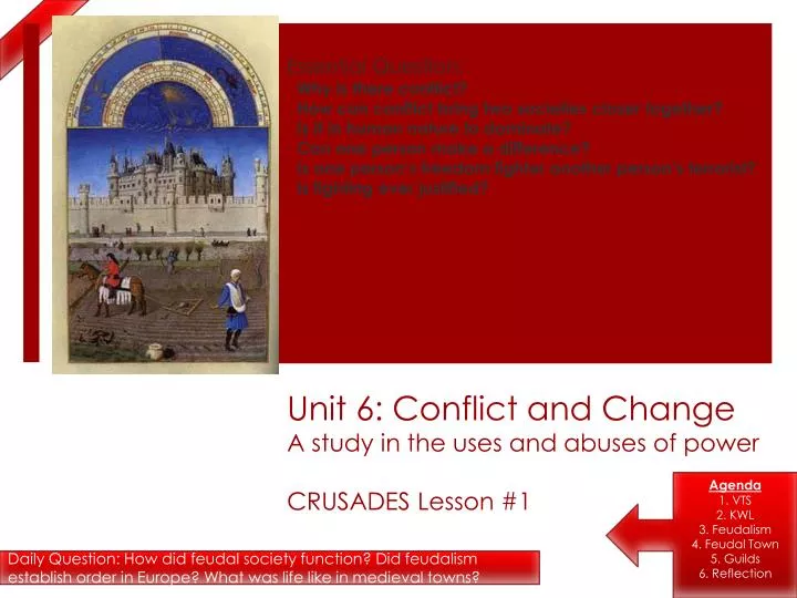 unit 6 conflict and change a study in the uses and abuses of power crusades lesson 1