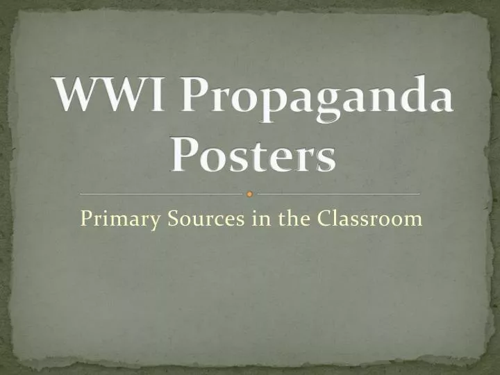 wwi propaganda posters