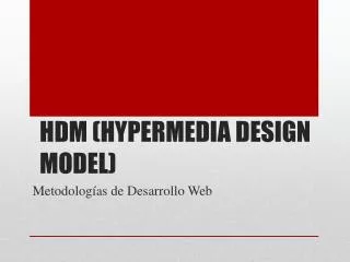 hdm hypermedia design model