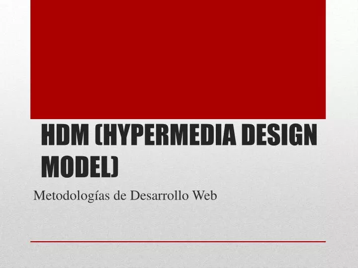 hdm hypermedia design model