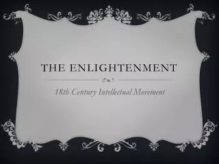 The Enlightenment