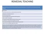REMEDIAL TEACHING