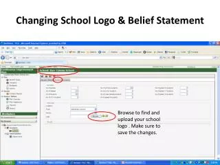 Changing School Logo &amp; Belief Statement