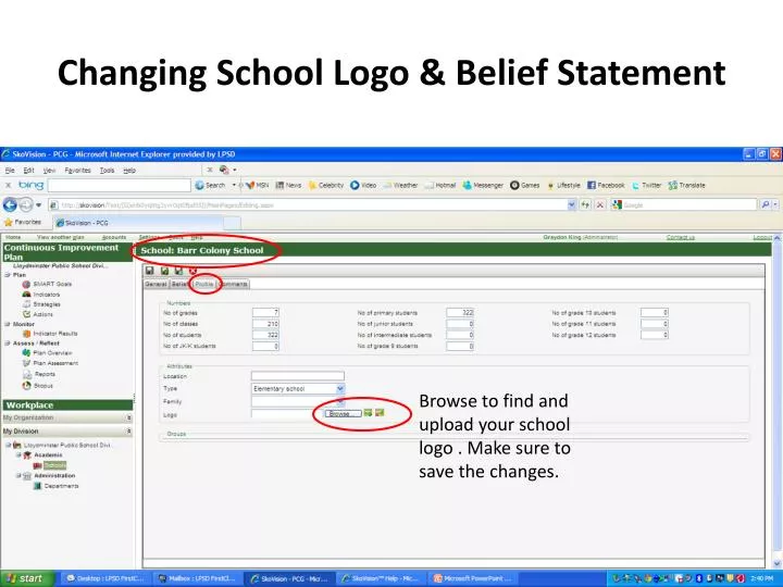 changing school logo belief statement