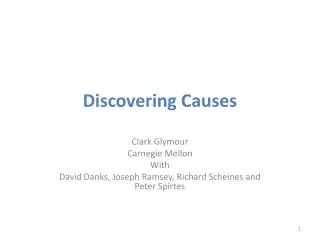 Discovering Causes