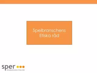 spelbranschens etiska r d