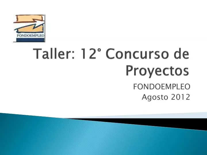 taller 12 concurso de proyectos