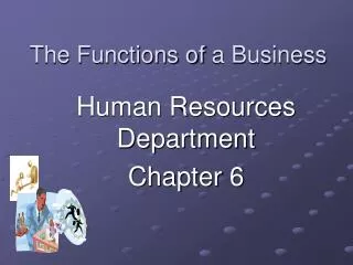 The Functions of a Business