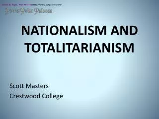 NATIONALISM AND TOTALITARIANISM