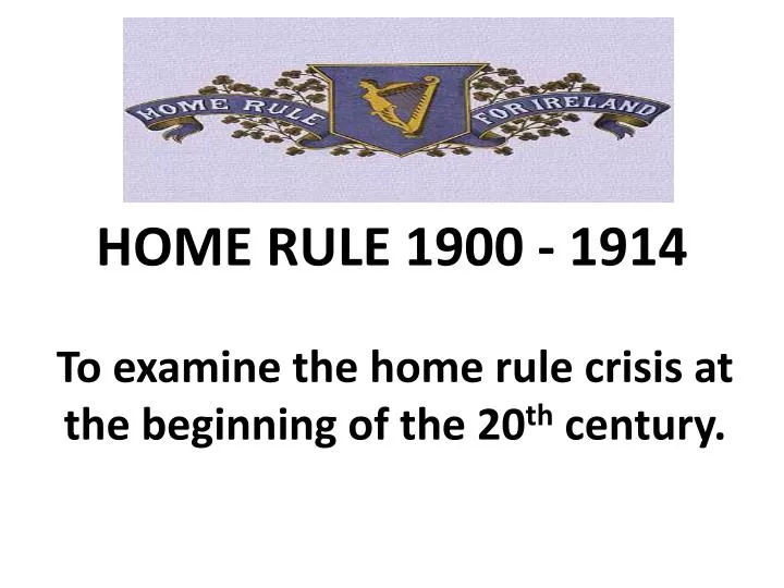 home rule 1900 1914