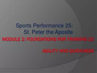 sports performance 25 st peter the apostle