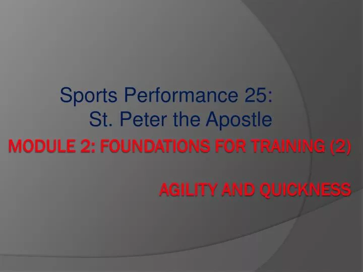 sports performance 25 st peter the apostle