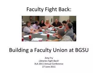 Faculty Fight Back: