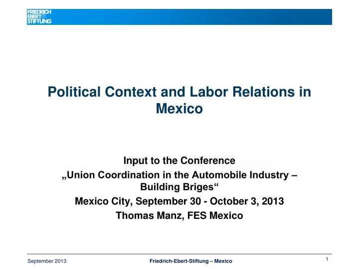 political context and labor relations in mexico