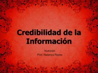 credibilidad de la informaci n