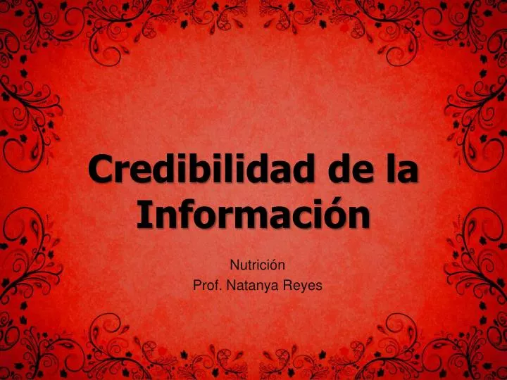 credibilidad de la informaci n