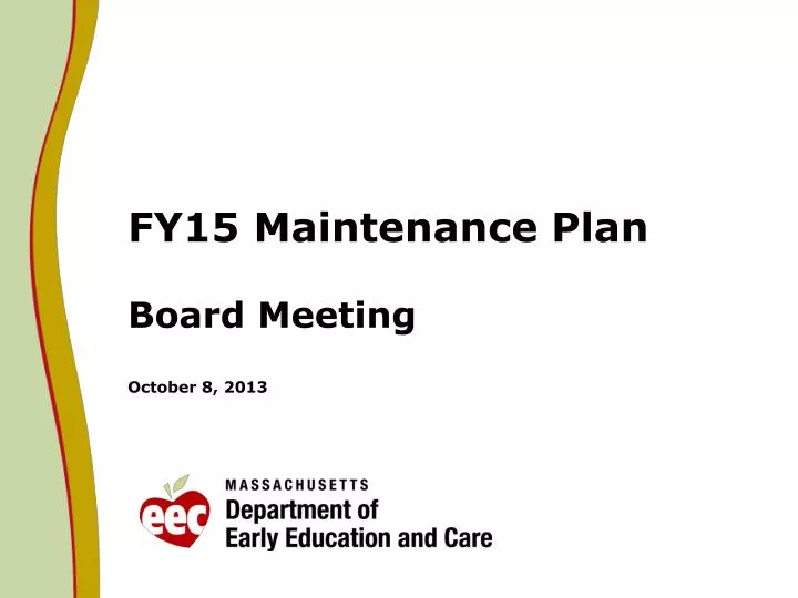 fy15 maintenance plan board meeting october 8 2013