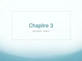 chapitre 3