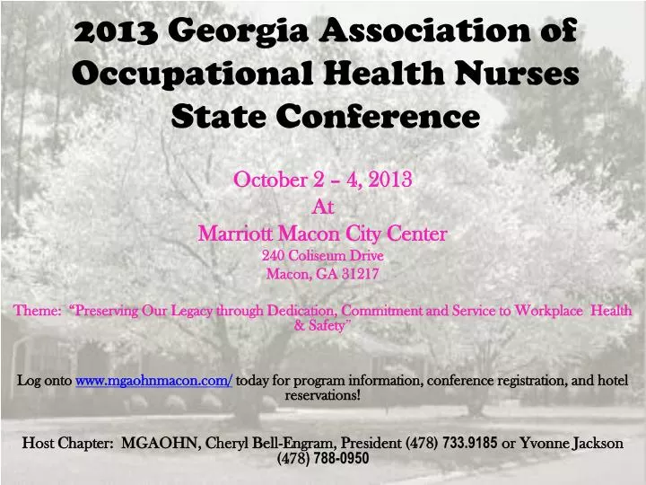 2013 georgia association of occupational health nurses state conference