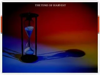 THE TIME OF HARVEST